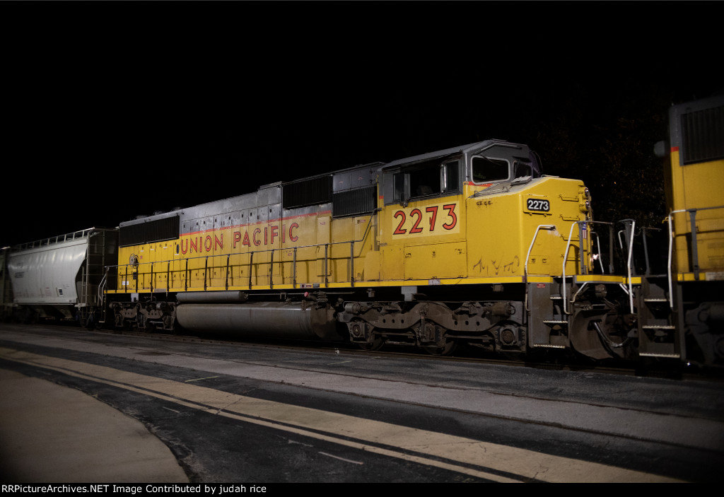 UP 2273 - This was one of five SD60Ms that ran south to San Antonio dead in tow from a deadline in Fort Worth before immediately returning to storage.